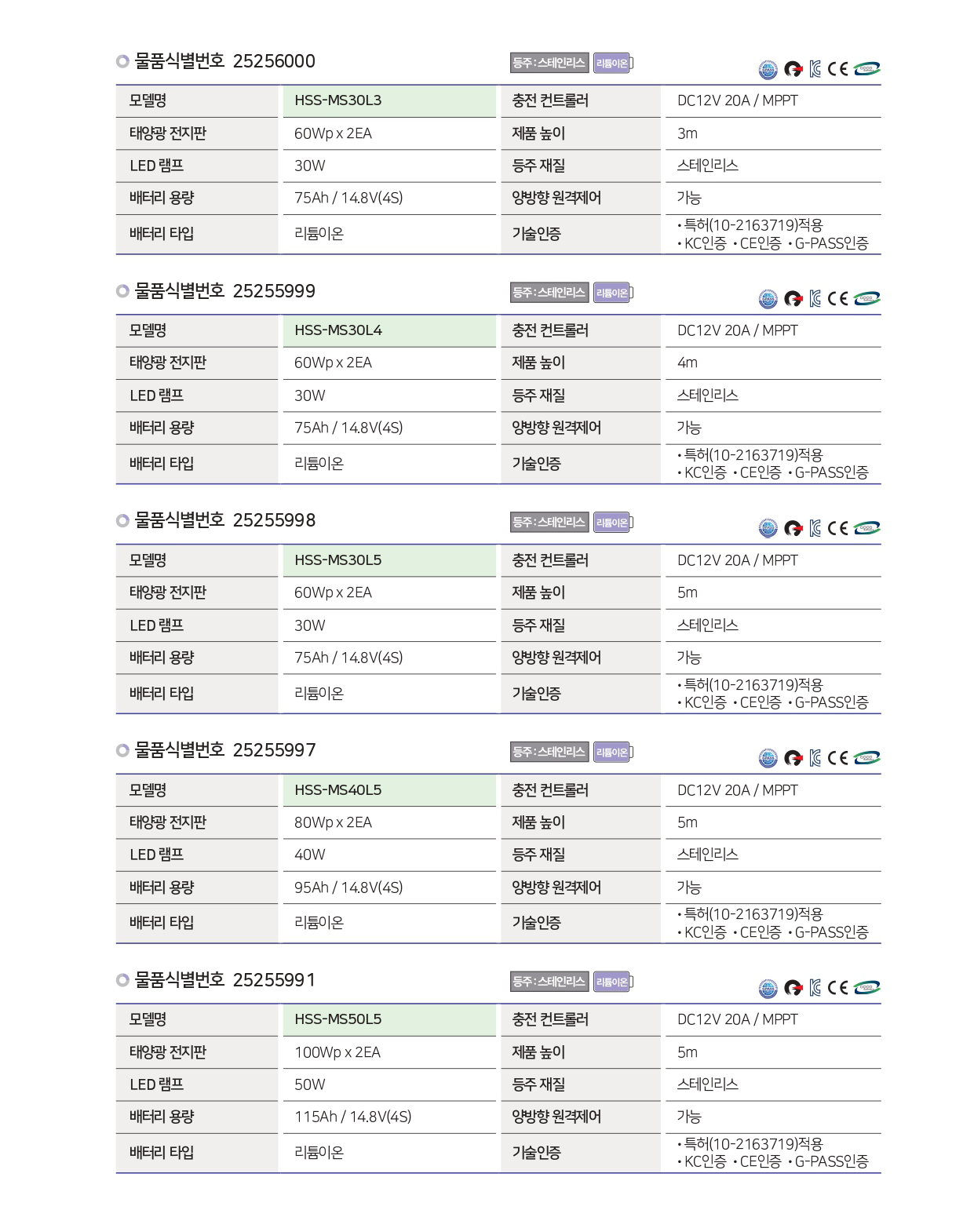 태양광 가로등 프리미엄형